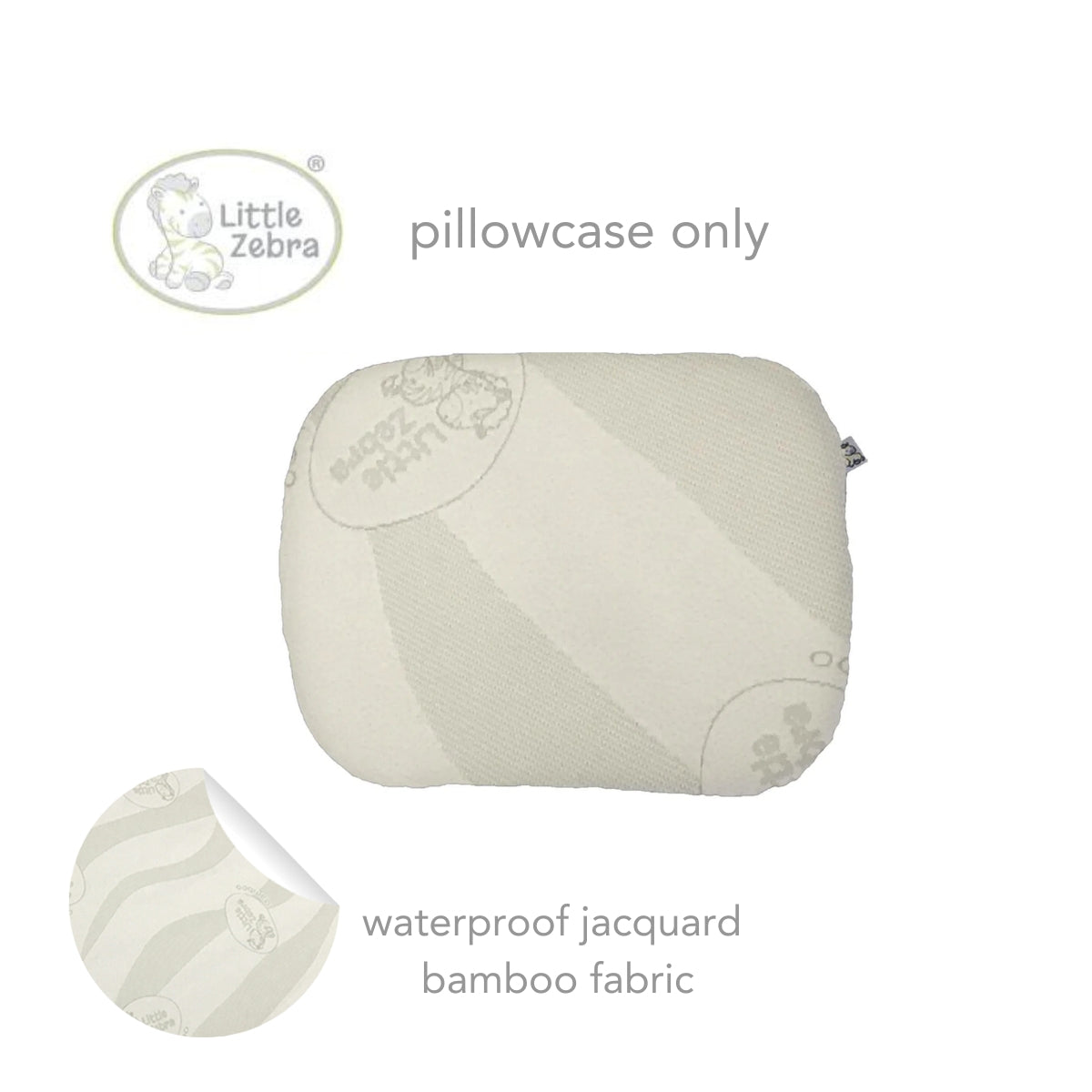 Little Zebra Droolproof Pillow Case for Newborn Hollow Pillow - Jacquard Bamboo
