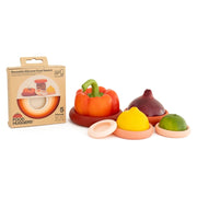 Food Huggers Set of 5 Reusable Silicone Food Savers (4 Colors)