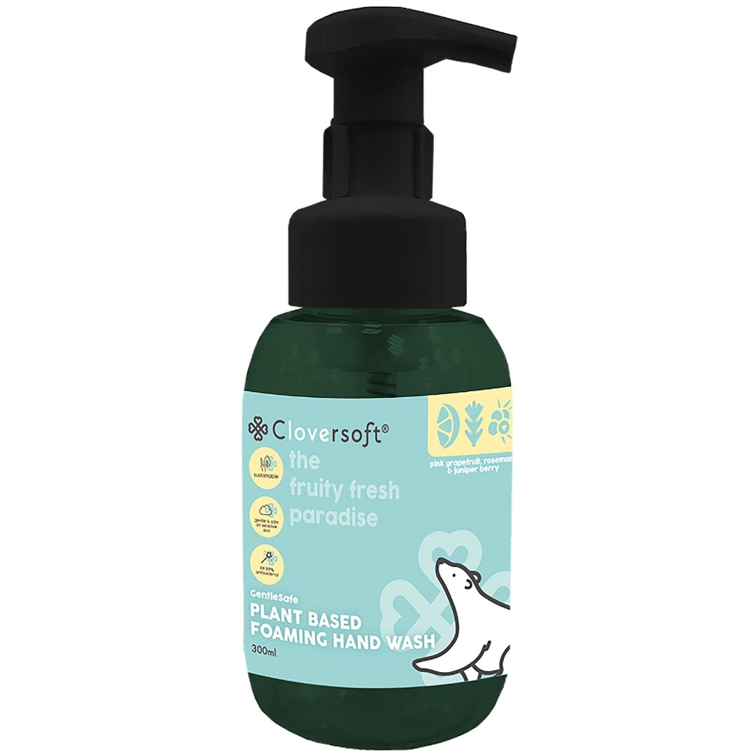 Cloversoft 99.99% Antibacterial Foaming Hand Wash Bottle, 300ml - Pink Grapefruit, Rosemary, Juniper Berry (Exp 11/27)