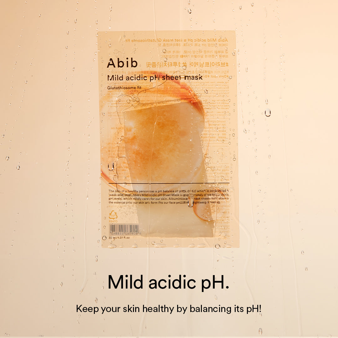 Abib Mild Acidic pH Sheet Mask Glutathiosome Fit, Box of 10 (Exp 09/27)