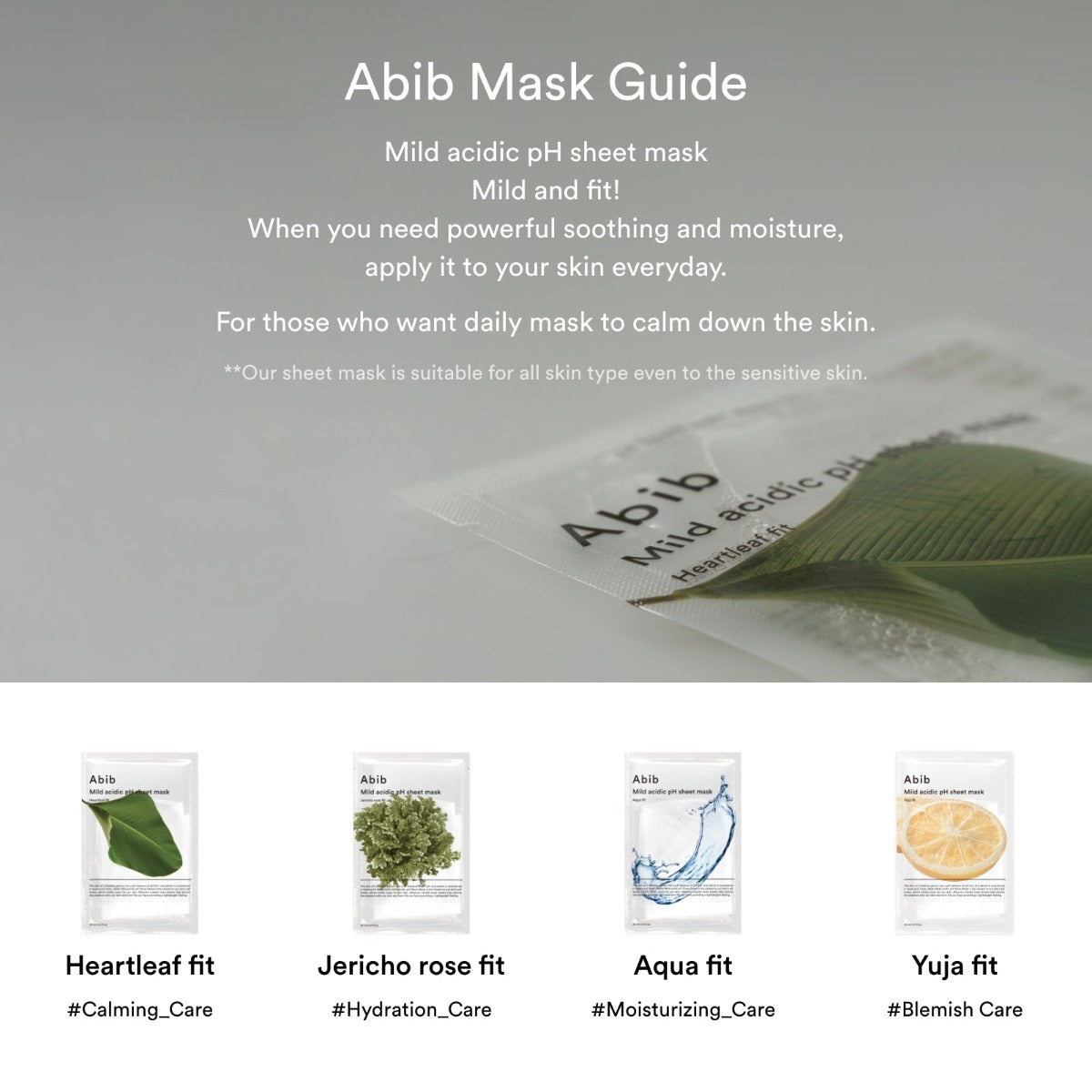 Abib Mild Acidic pH Sheet Mask Jericho Rose Fit, Box of 10 (Exp 10/27)