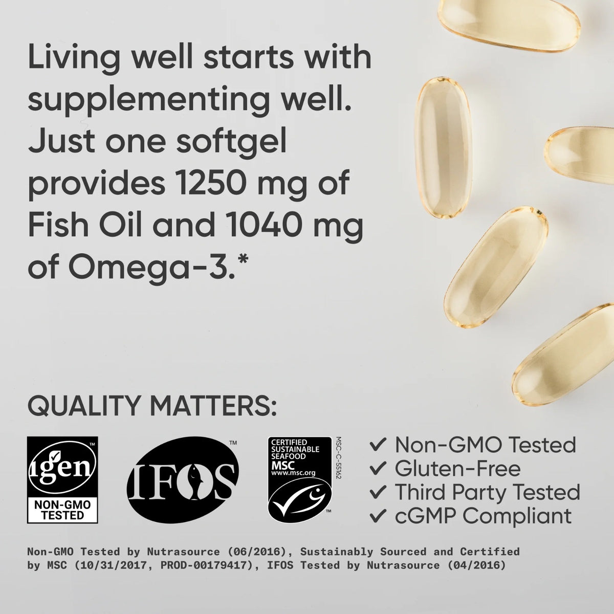 Sports Research Omega-3 Fish Oil 625/1250mg from Wild Alaska Pollock (3 Types)