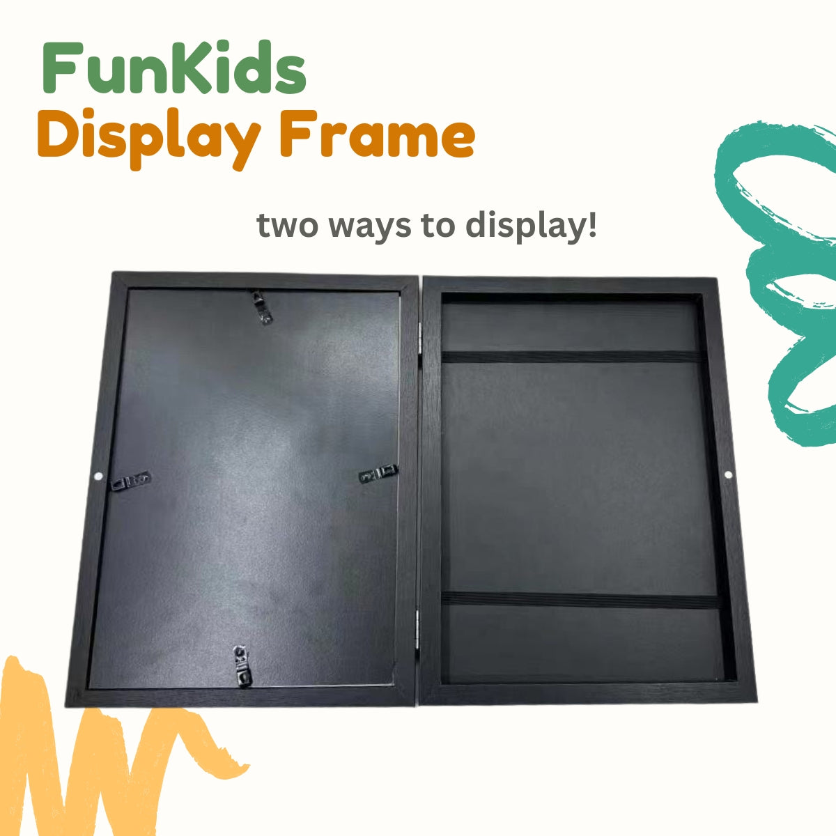 Pupsik Wooden Kids Artwork Display Frame and Storage, A3 (2 Colors)