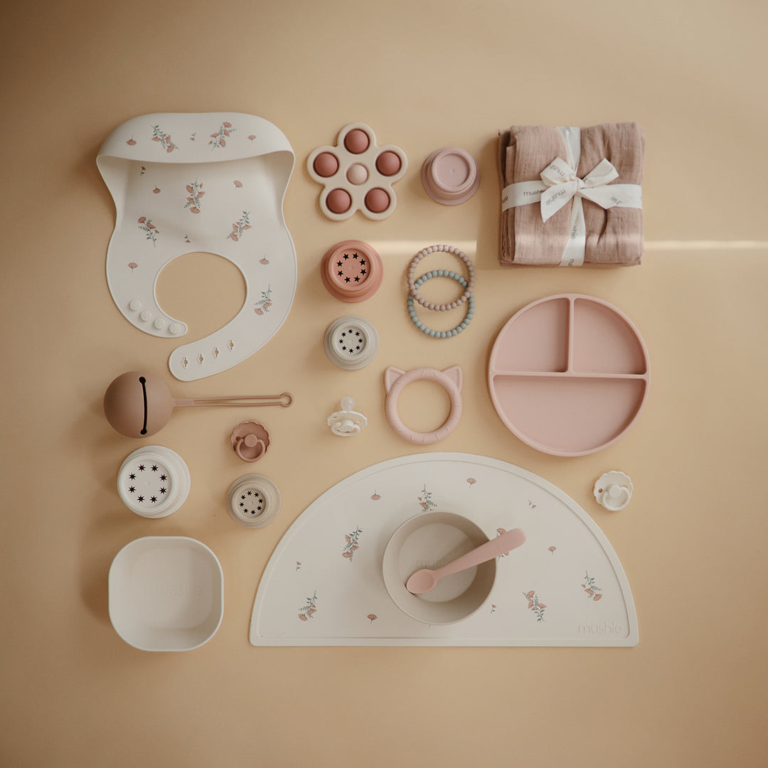Mushie Silicone Baby Bib (40 designs) - Pupsik Singapore