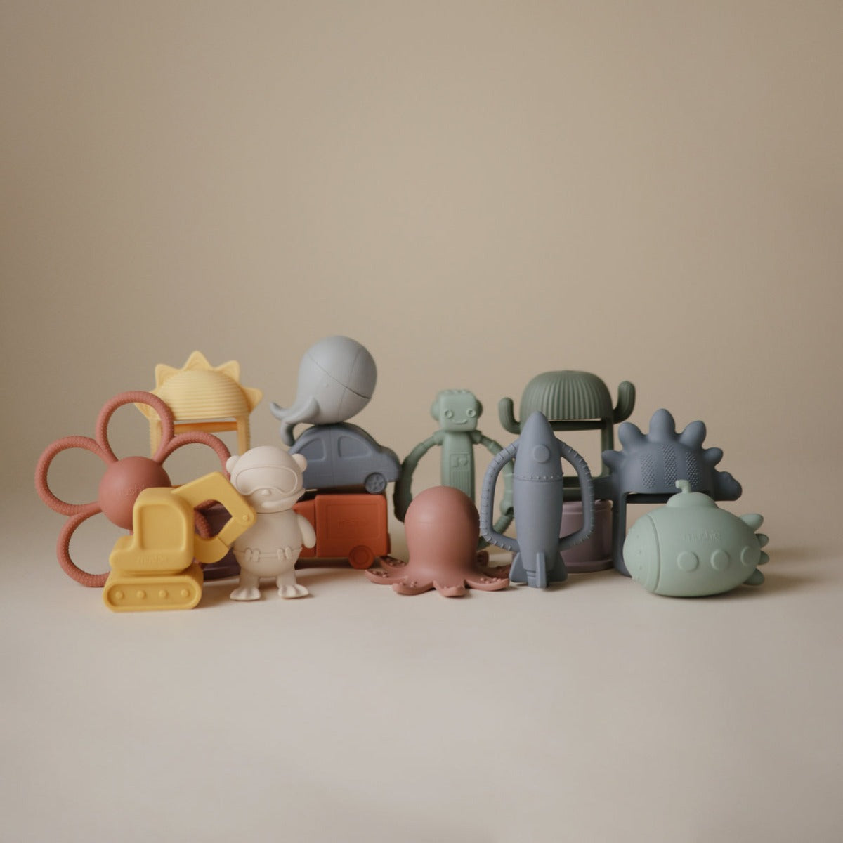 Mushie Robot Rattle Teether