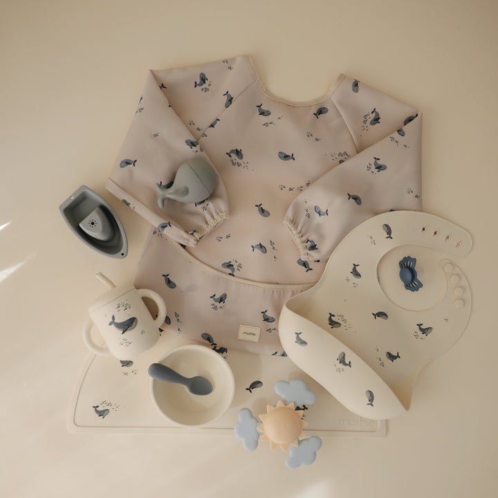 Mushie Long Sleeve Baby Bib (8 Designs) - Pupsik Singapore