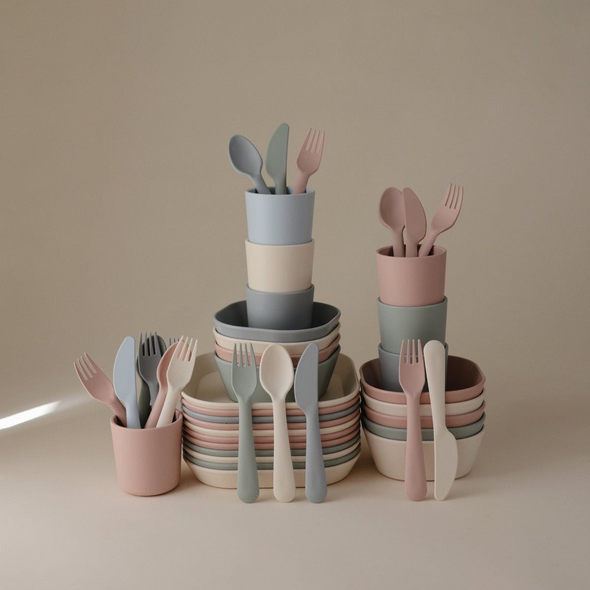 Mushie Cutlery Set - Fork, Spoon and Knife (5 Colors)