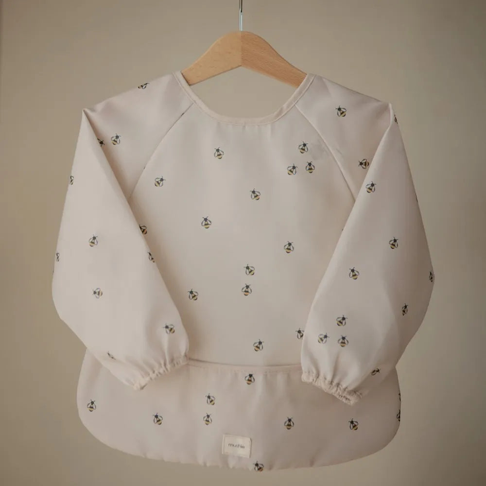 Mushie Long Sleeve Baby Bib (9 Designs) - Pupsik Singapore
