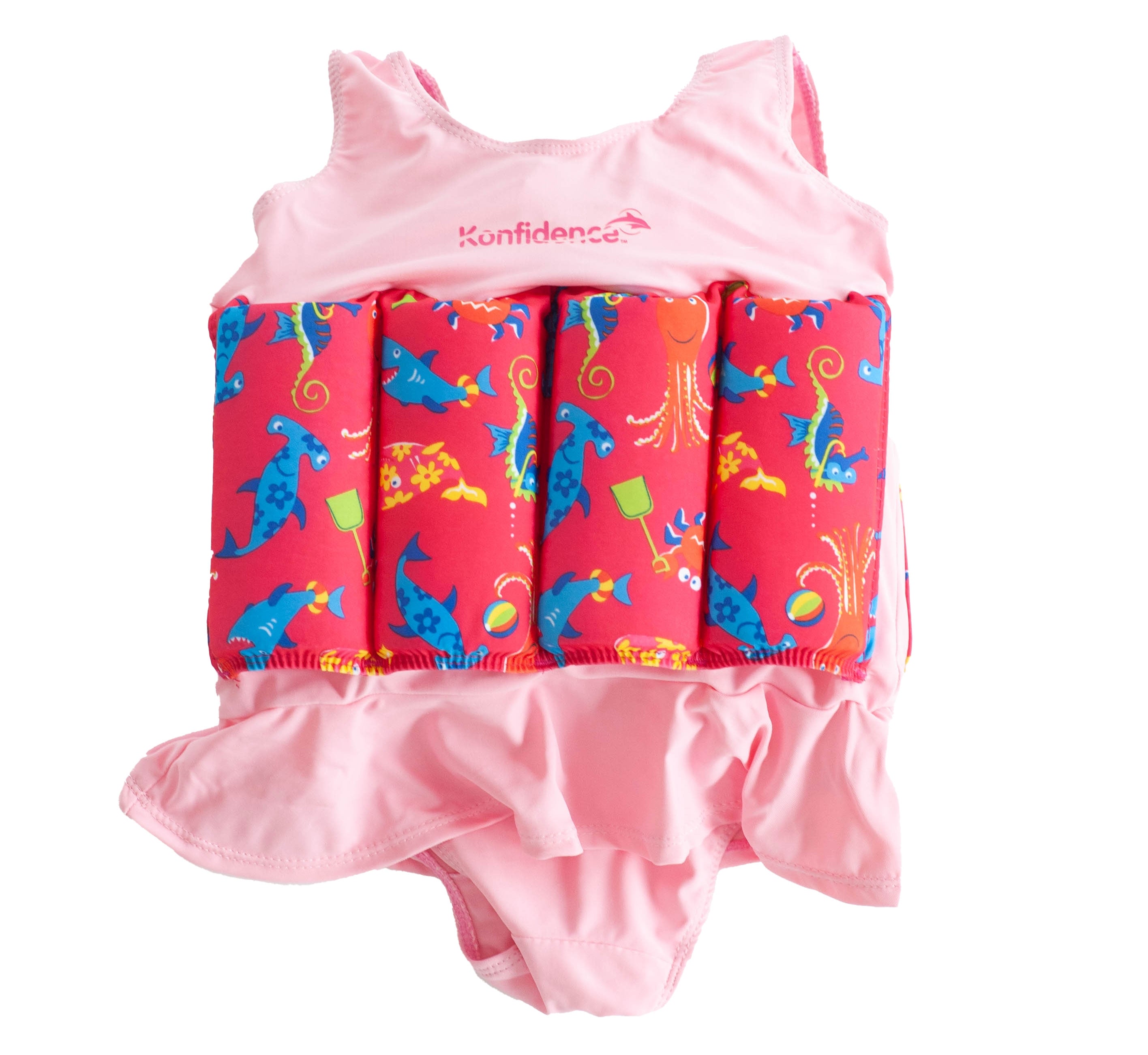 Konfidence Children's Floatsuit - Mia Pink Sea Friends (2 Sizes)