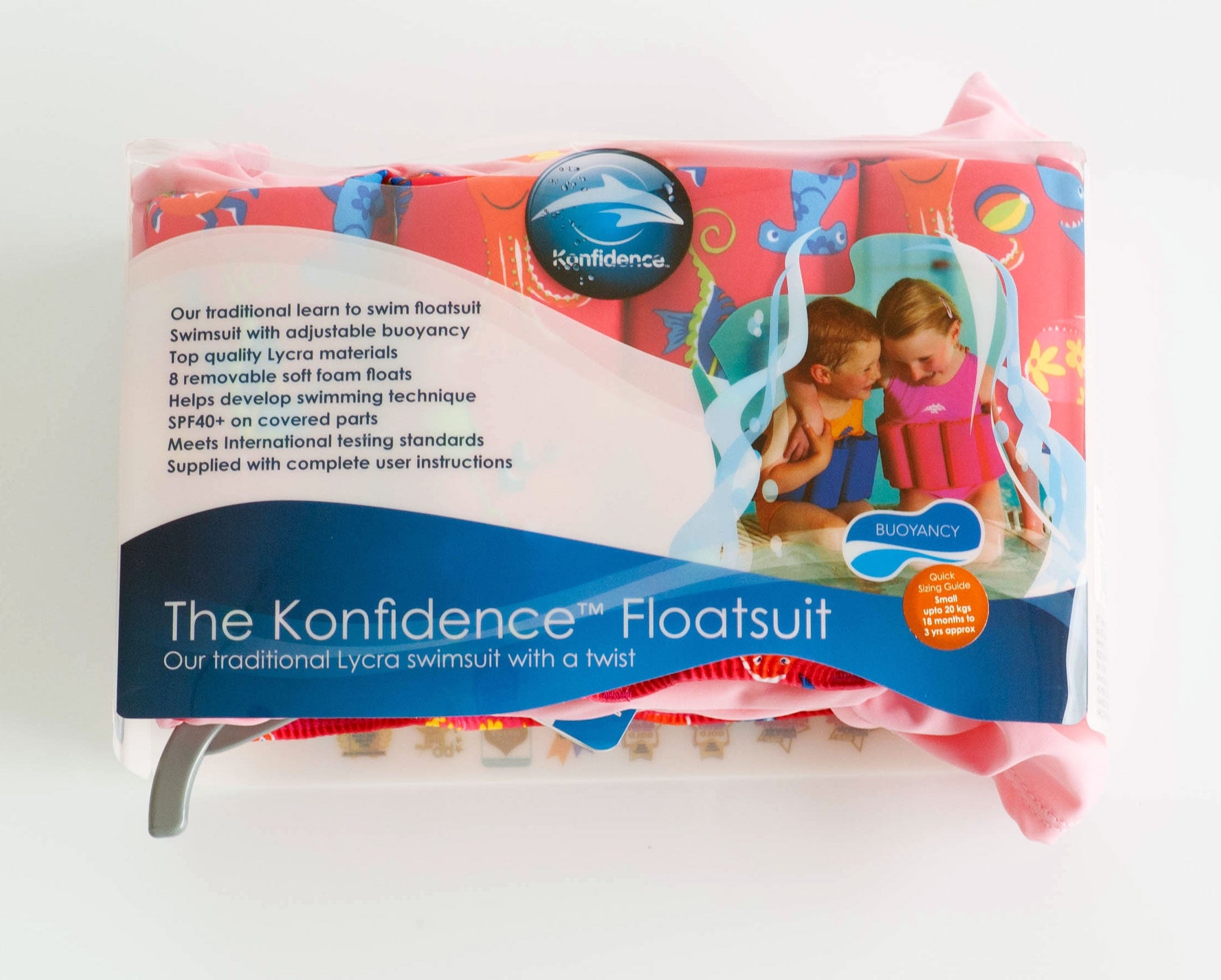 Konfidence Children's Floatsuit - Mia Pink Sea Friends (2 Sizes)