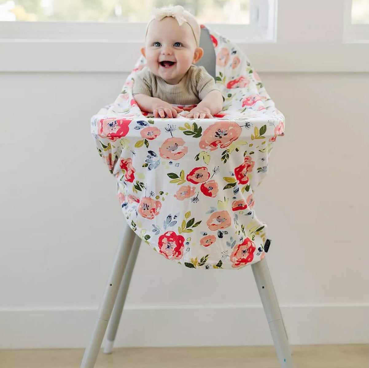 Bebe Au Lait 5 in 1 Nursing Cover w/ Reusable Nursing Pads - Floral Pop