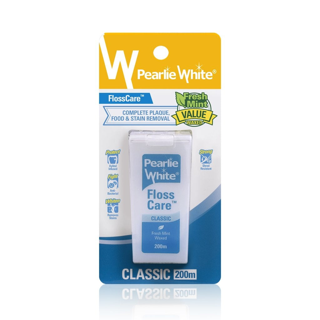 Pearlie White FlossCare Classic Waxed Mint Floss (200m) - exp 11/27