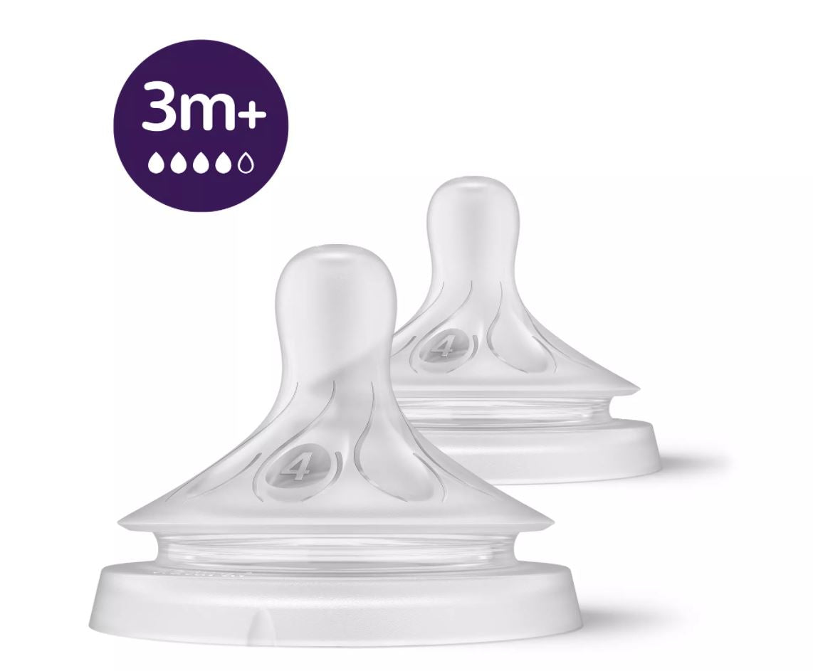 Philips Avent Silicone Natural Response Nipples, 2pk (6 Sizes)