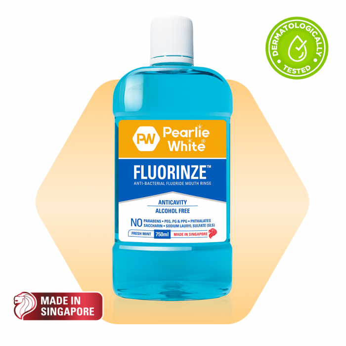Pearlie White Fluorinze Antibacterial Fluoride Mouth Rinse (1 x 750ml) - Exp 08/27