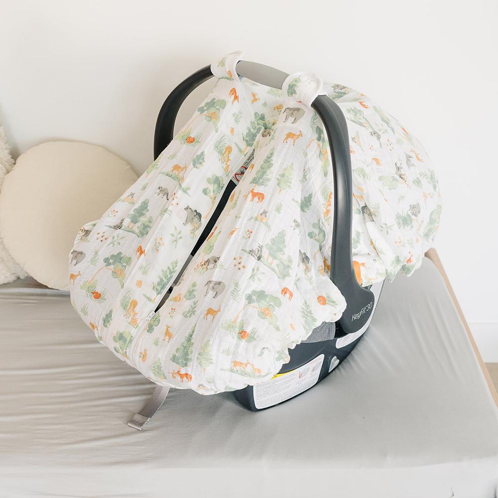 Bebe Au Lait Muslin Infant Car Seat Covers (4 Designs) - Pupsik Singapore