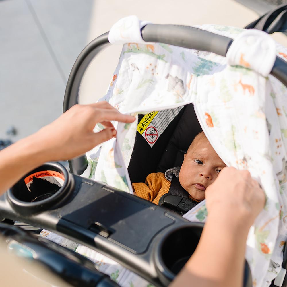 Bebe Au Lait Muslin Infant Car Seat Covers (4 Designs) - Pupsik Singapore