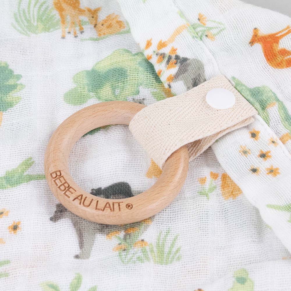Bebe Au Lait Classic Muslin Teether Blanket (3 Designs) - Pupsik Singapore