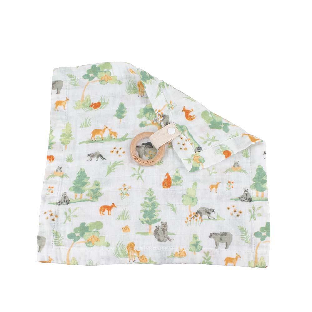 Bebe Au Lait Classic Muslin Teether Blanket (3 Designs) - Pupsik Singapore