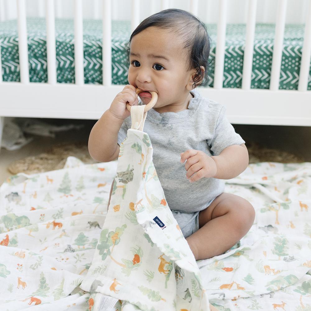 Bebe Au Lait Classic Muslin Teether Blanket (3 Designs) - Pupsik Singapore
