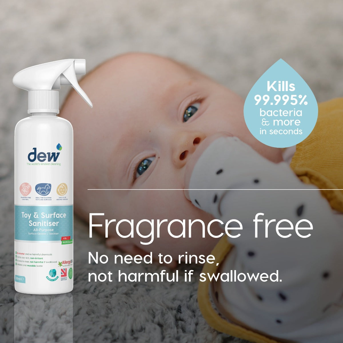 Dew Toy & Surface Sanitiser, 500ml (Exp 01/26)