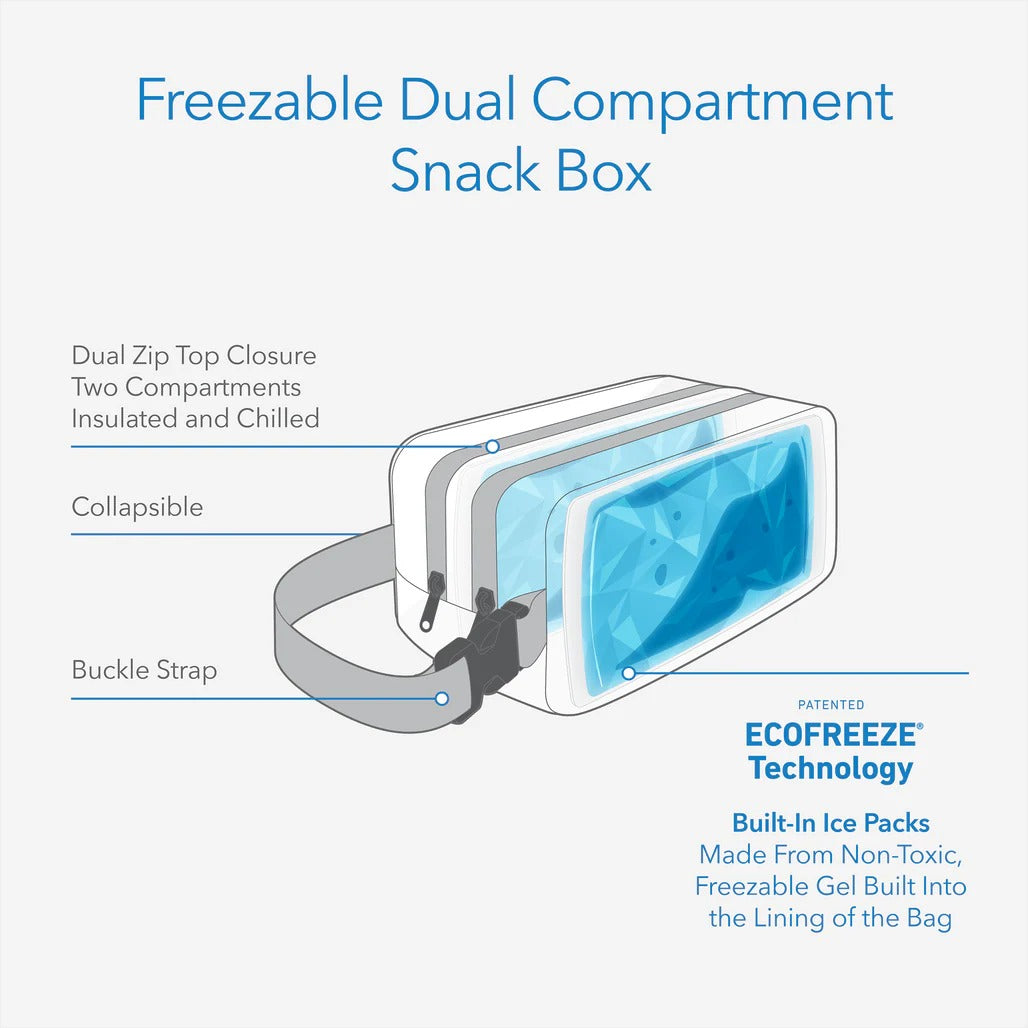 PackIt Freezable Dual Snack Bag - Sage