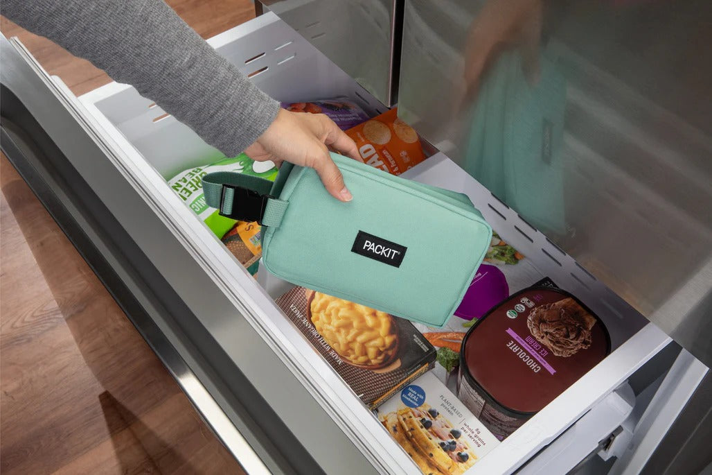 PackIt Freezable Dual Snack Bag - Sage
