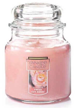 Yankee Candle Medium Jar Candle (14.5oz) - Fresh Cut Roses