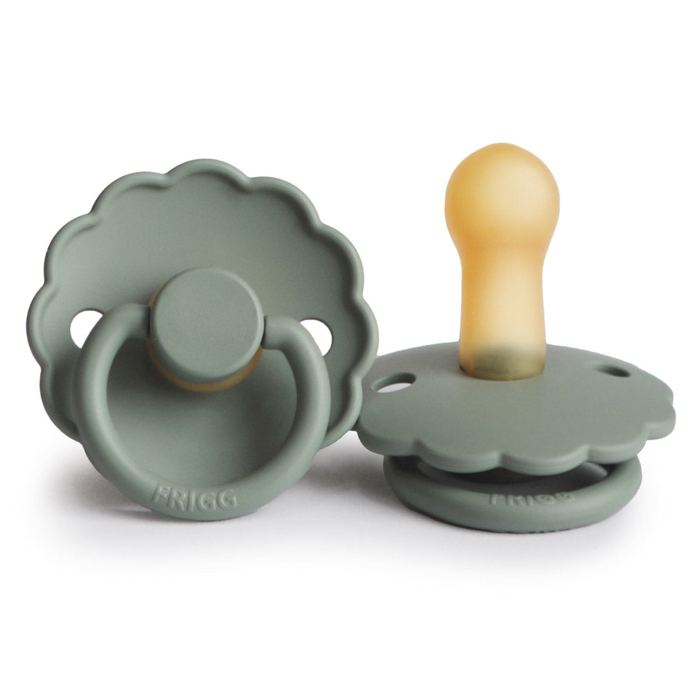 FRIGG Daisy Latex Baby Pacifiers, 1pk – Lily Pad (2 Sizes)