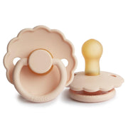 FRIGG Daisy Latex Baby Pacifiers, 1pk – Pink Cream (2 Sizes)