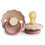 FRIGG Daisy Latex Baby Pacifiers, 1pk – Peony (2 Sizes)