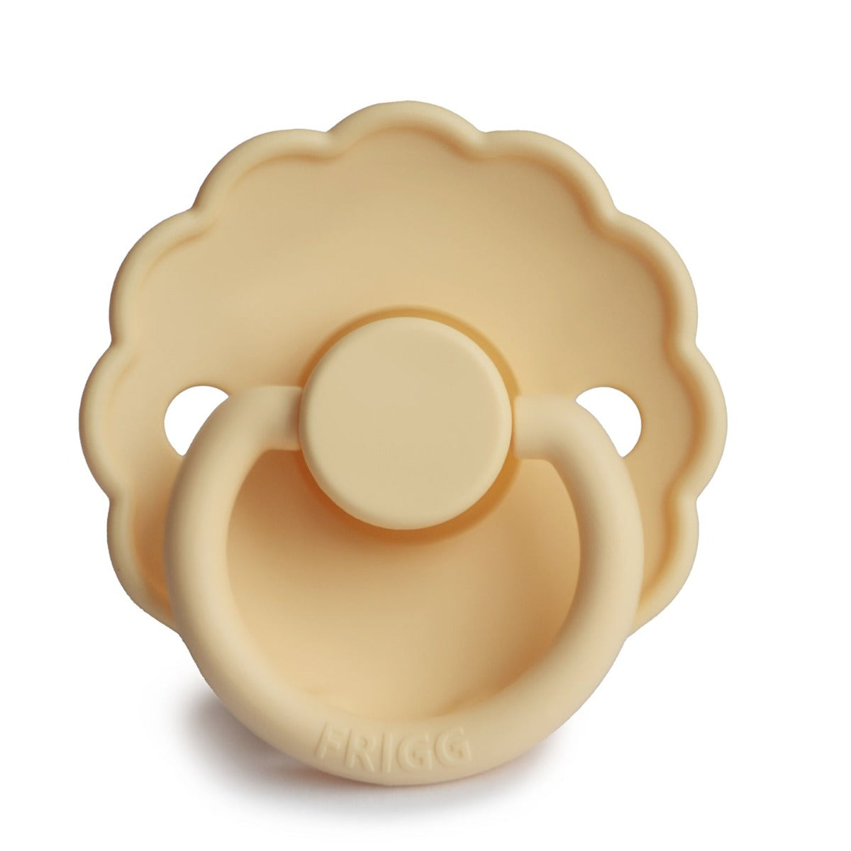 FRIGG Daisy Latex Baby Pacifiers, 1pk – Pale Daffodil (2 Sizes)