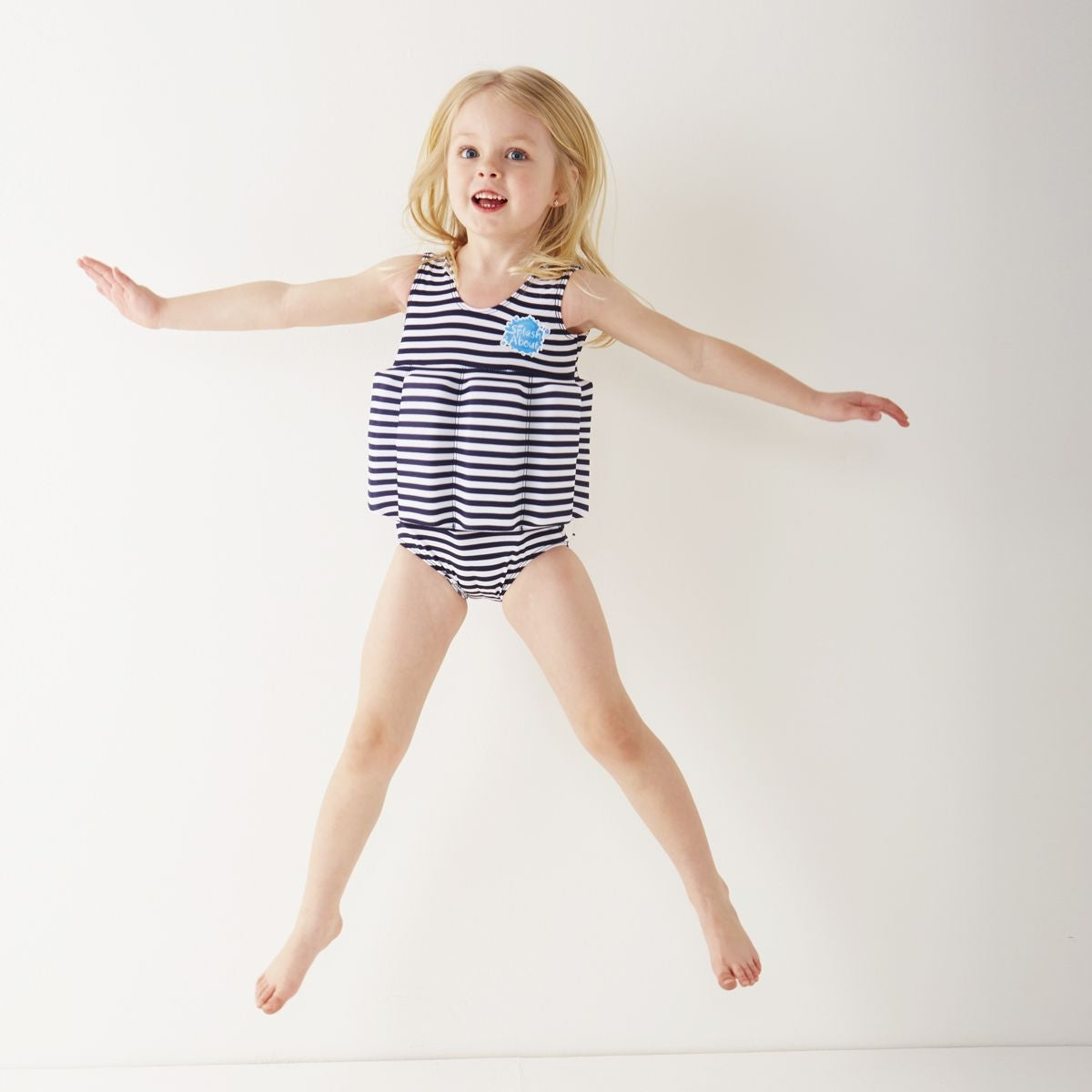 Splash About Zip Floatsuit - Navy White Stripes (2 Sizes)
