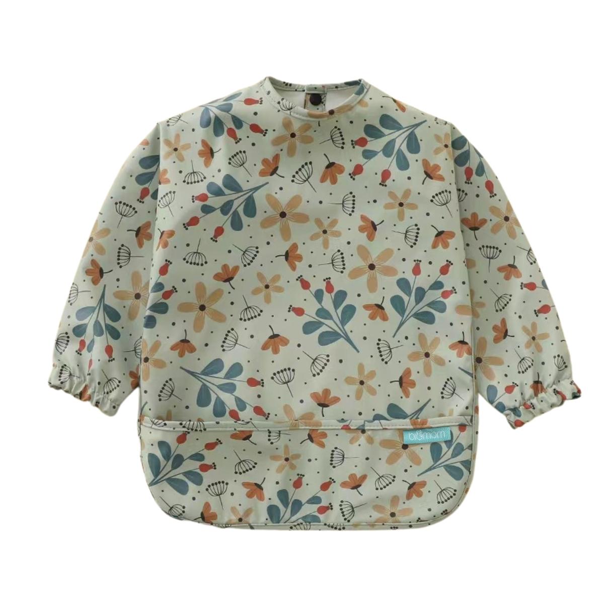 Biomom Baby Smock Bib - Garden Oasis (2 Sizes)