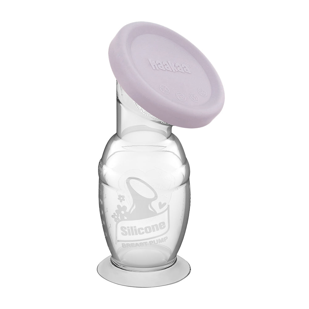Haakaa Gen 2 Silicone Manual Breast Pump, 100ml (w/ Suction Base & Lid) - 3 Colors