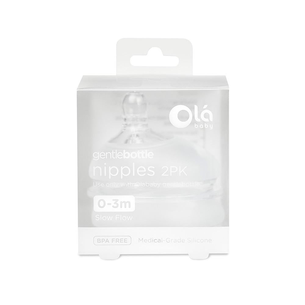 Olababy GentleBottle Silicone Replacement Nipple - 2 pk