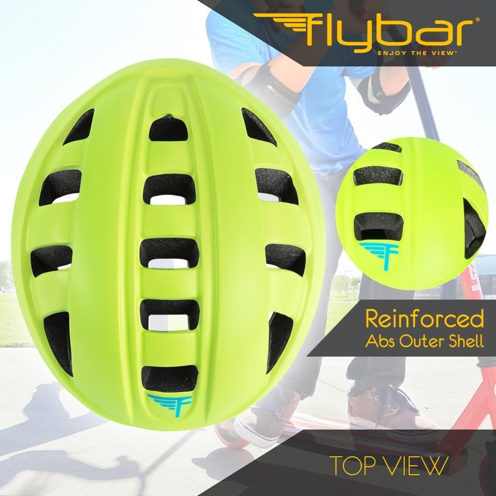 Flybar Junior Sports Helmet - Green - Pupsik Singapore