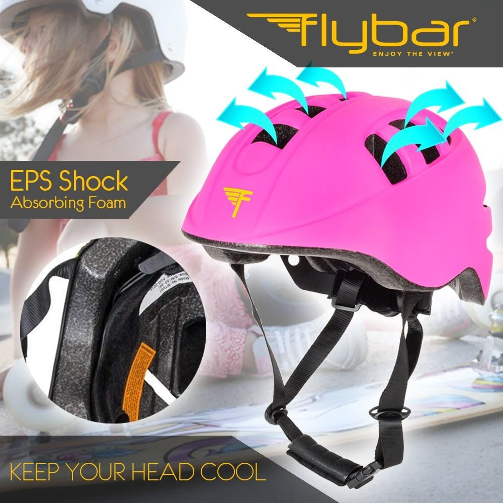 Flybar Junior Sports Helmet - Pink - Pupsik Singapore