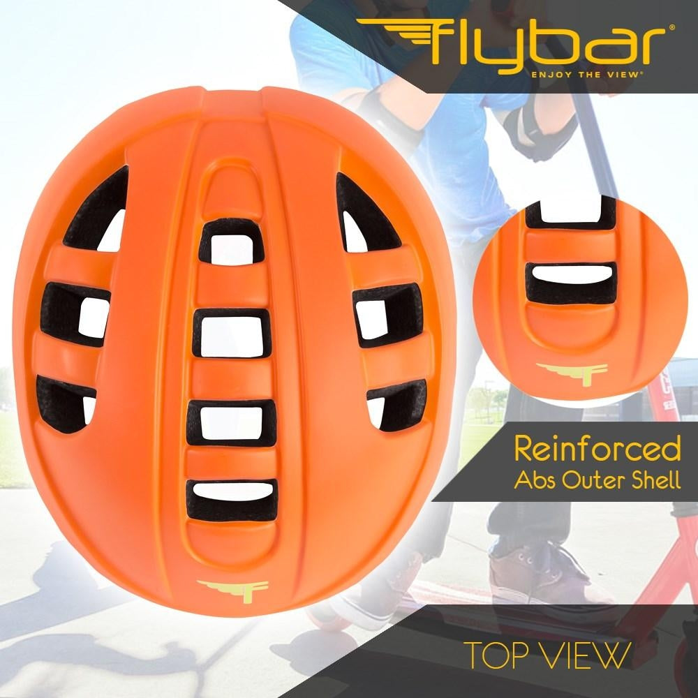 Flybar Junior Sports Helmet - Orange - Pupsik Singapore
