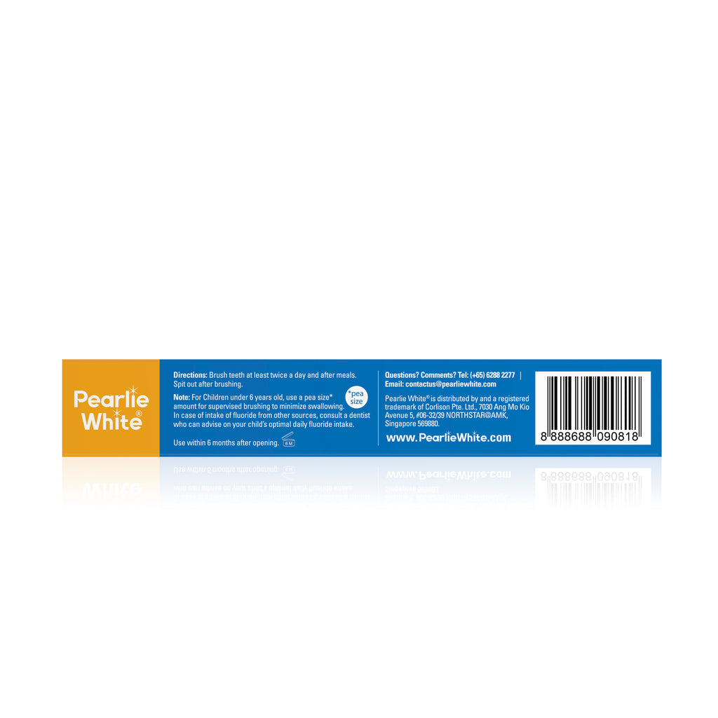 Pearlie White Enamel Safe Kids’ Fluoride Toothpaste (Strawberry) 45g - exp 02/27