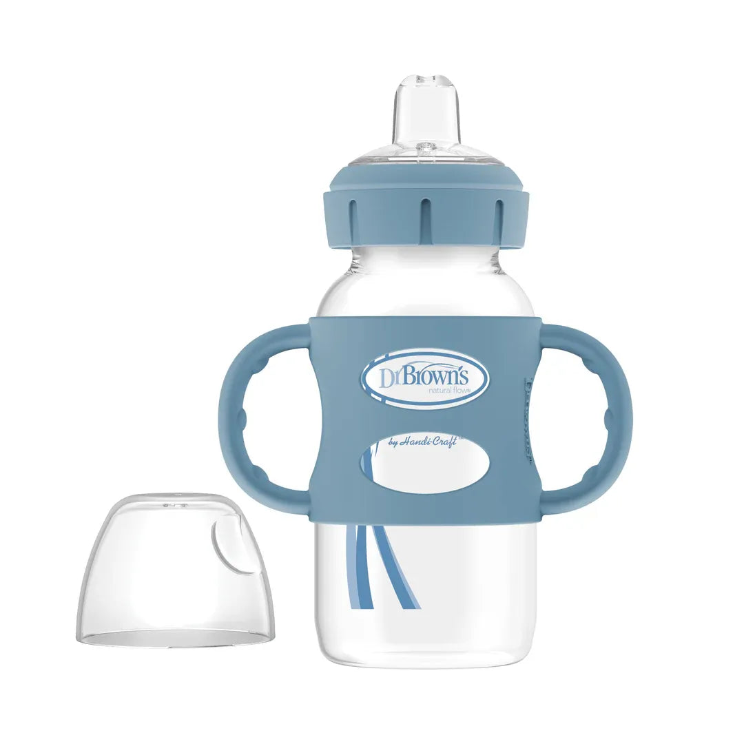 Dr. Brown's Milestones Narrow/Wide-Neck Sippy Spout Bottle with Silicone Handles (9 Types)