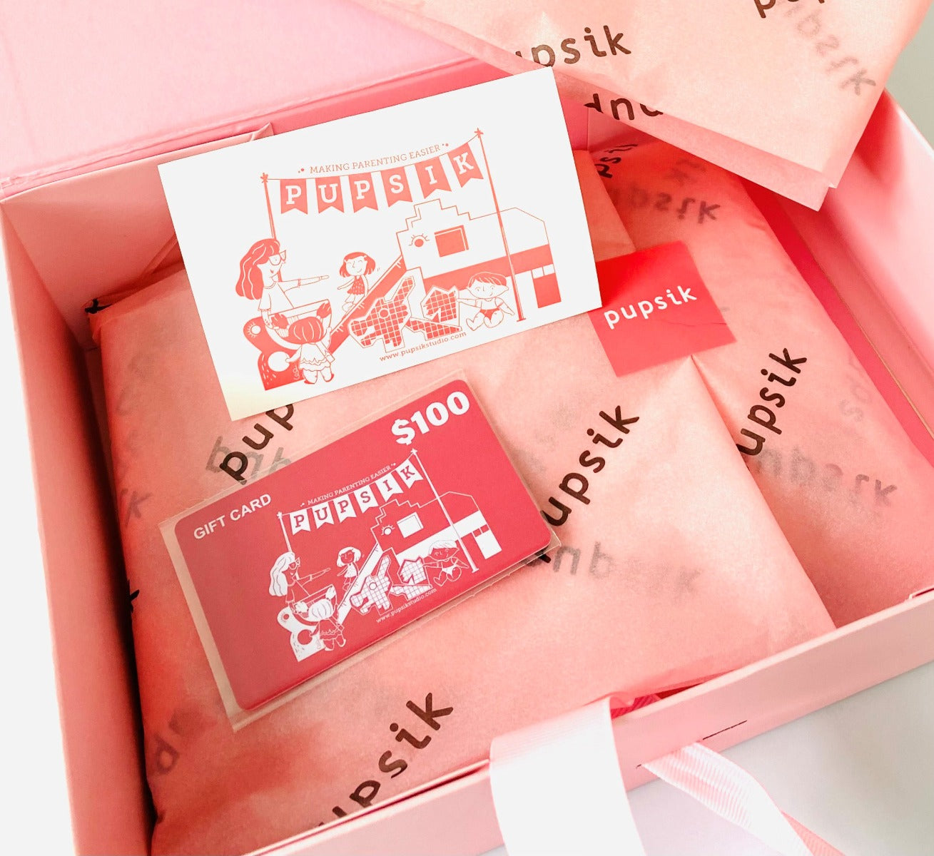 A, Apple Pie Personalised Newborn Gift Set & $100 Gift Voucher - Safari