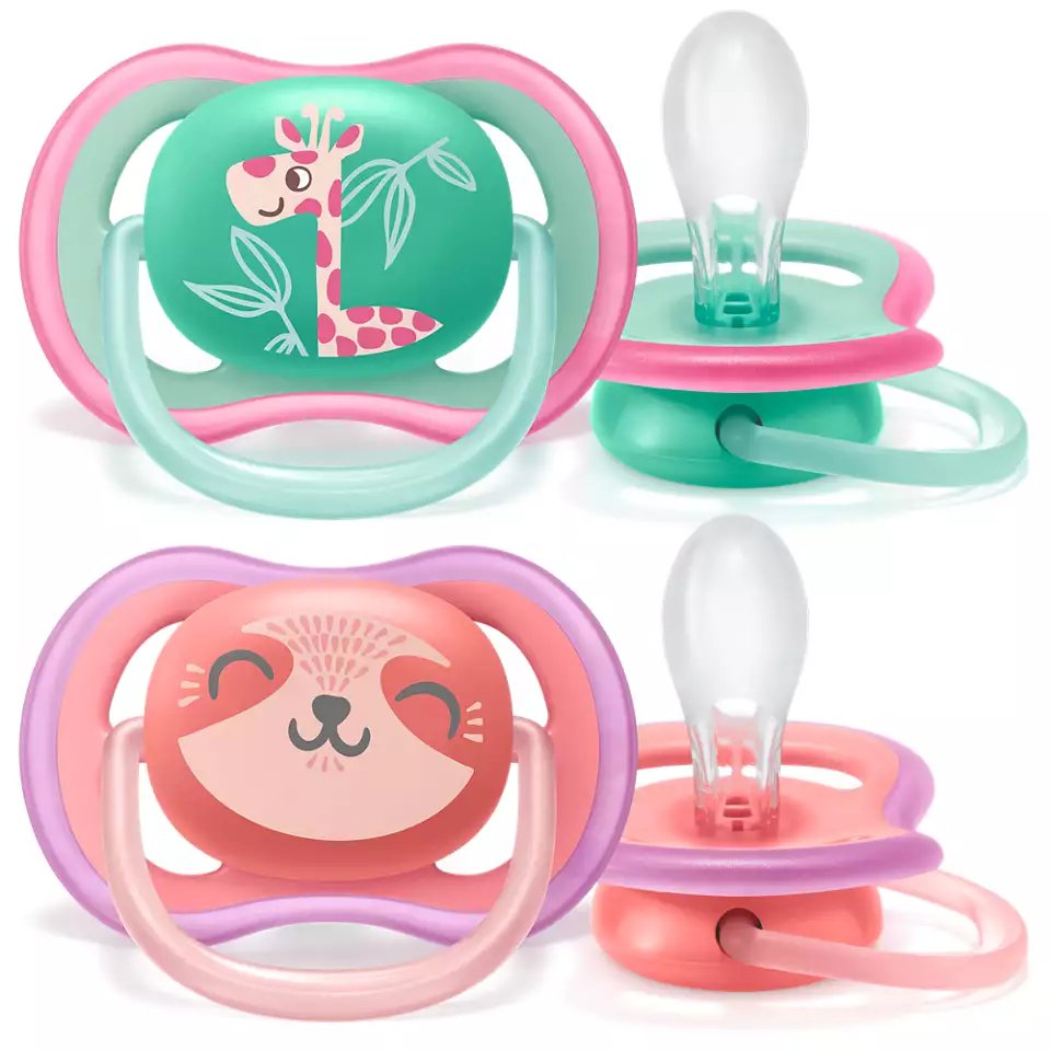 Philips Avent Ultra Air Pacifier, 2pk - 18M+ (4 Designs) - Pupsik Singapore