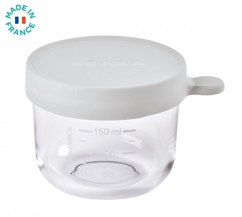 Beaba Conservation Glass Jar, 150ml (3 Colours) - Pupsik Singapore