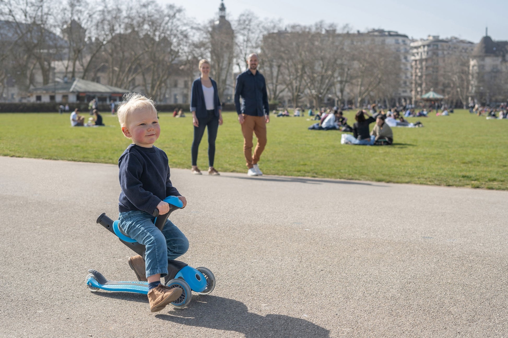 Globber GO•UP Deluxe Convertible Foldable Scooter (LED wheels) - 5 Colours - Pupsik Singapore