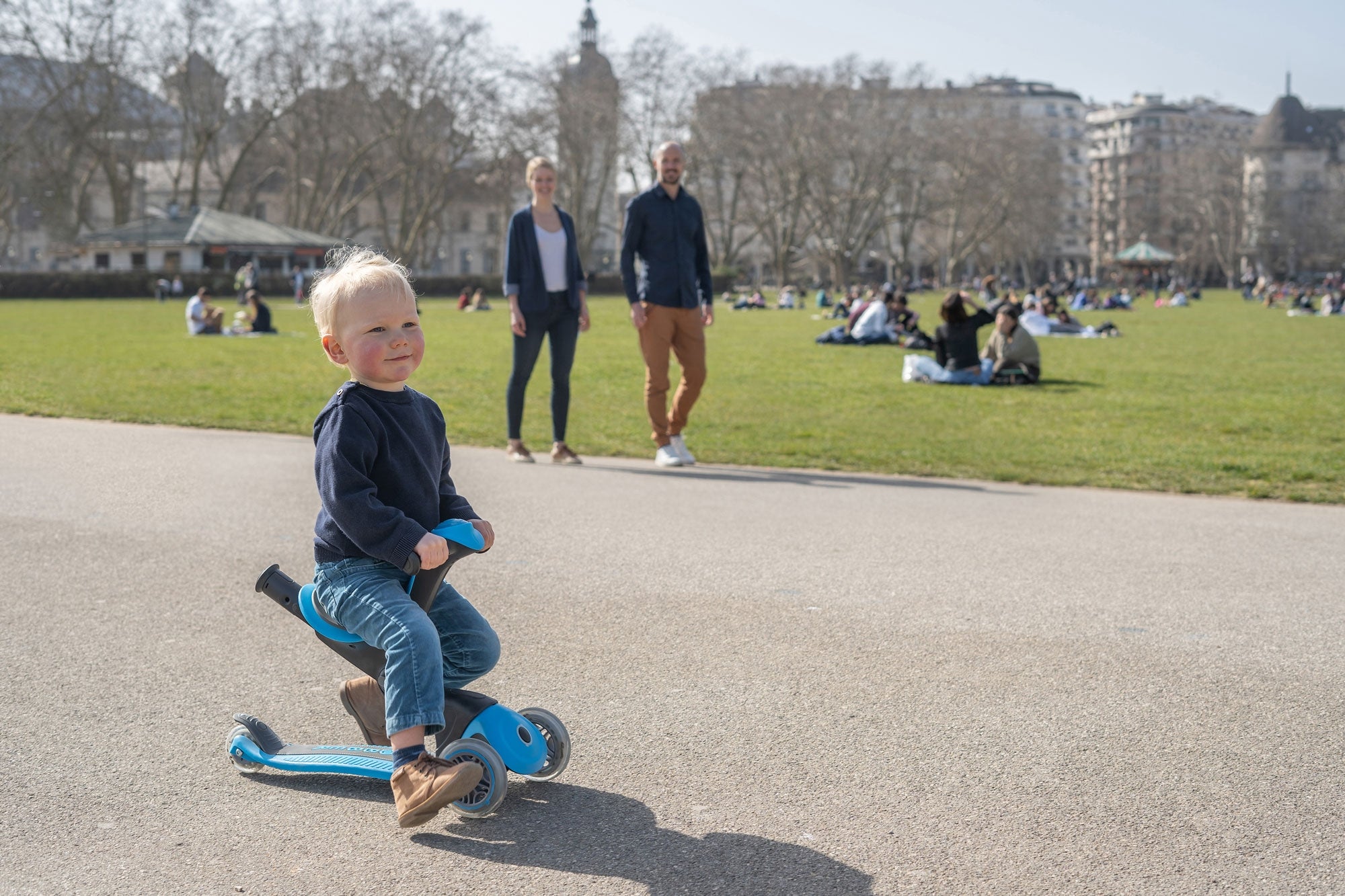 Globber GO•UP Deluxe Convertible Foldable Scooter (LED wheels) - 5 Colours - Pupsik Singapore
