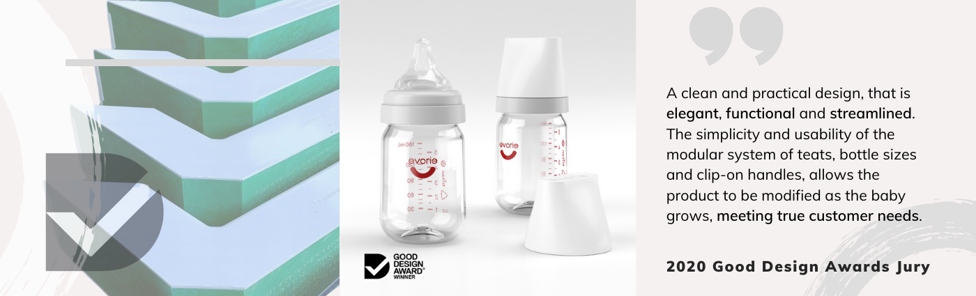 Evorie Tritan Wide-Neck Baby Milk Bottle (160ml/5oz) (3 Colors) - Pupsik Singapore