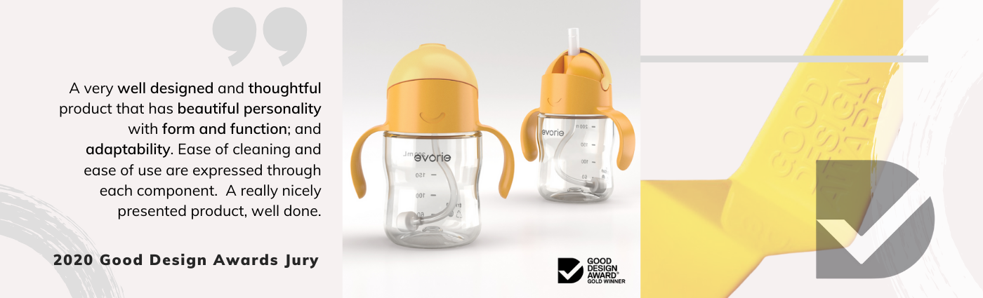 Evorie Tritan Gravity Straw Sippy Cup Water Bottle (200ml) (12 Colours) - Pupsik Singapore