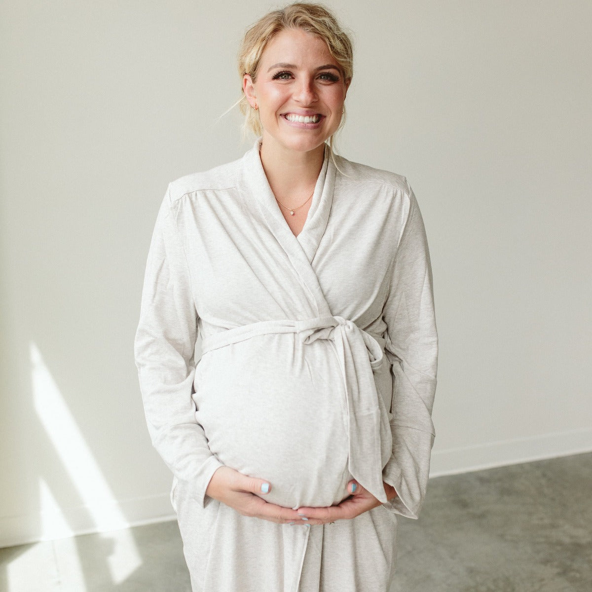 Goumi Bamboo Mom Robe - Storm Gray (2 Sizes)