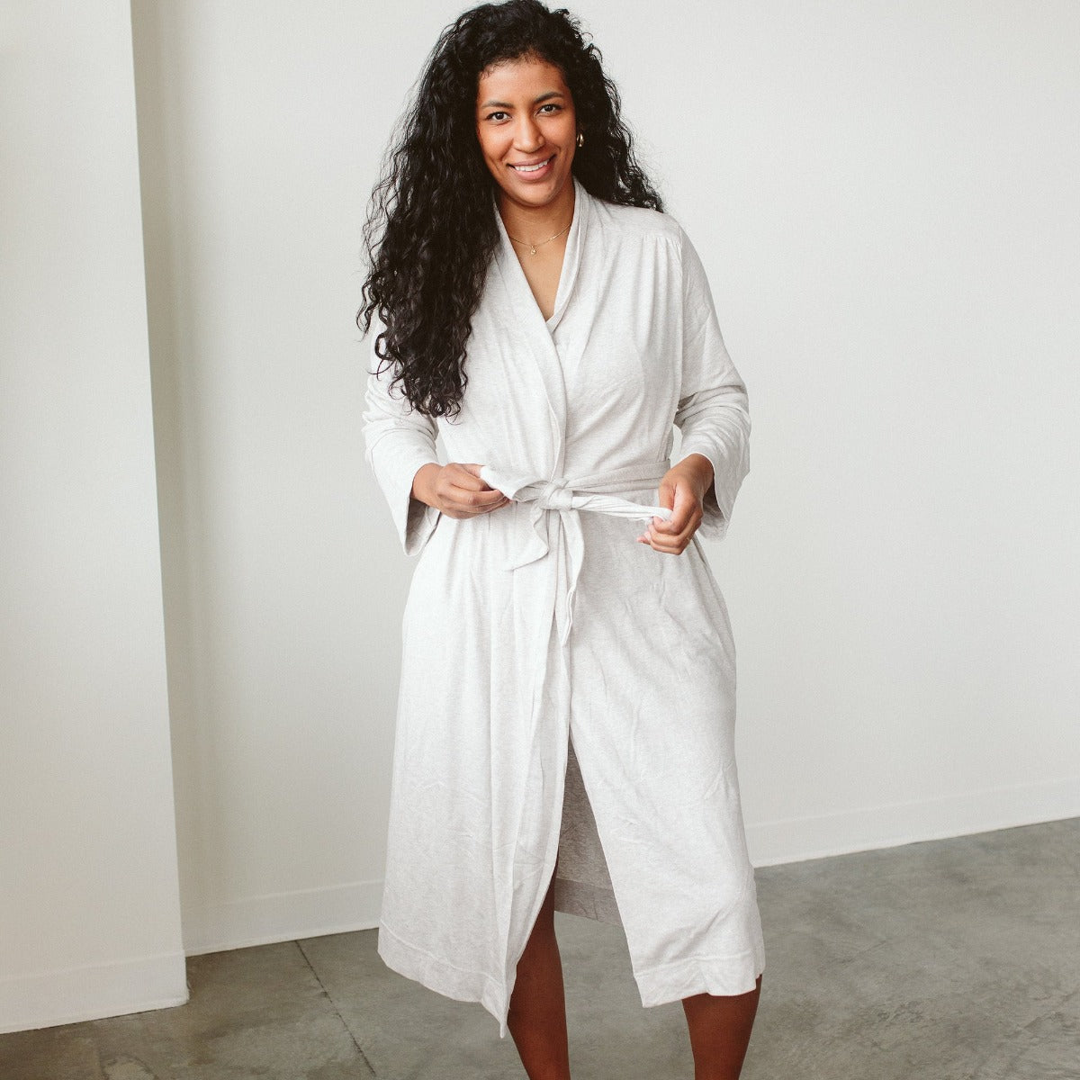 Goumi Bamboo Mom Robe - Storm Gray (2 Sizes)