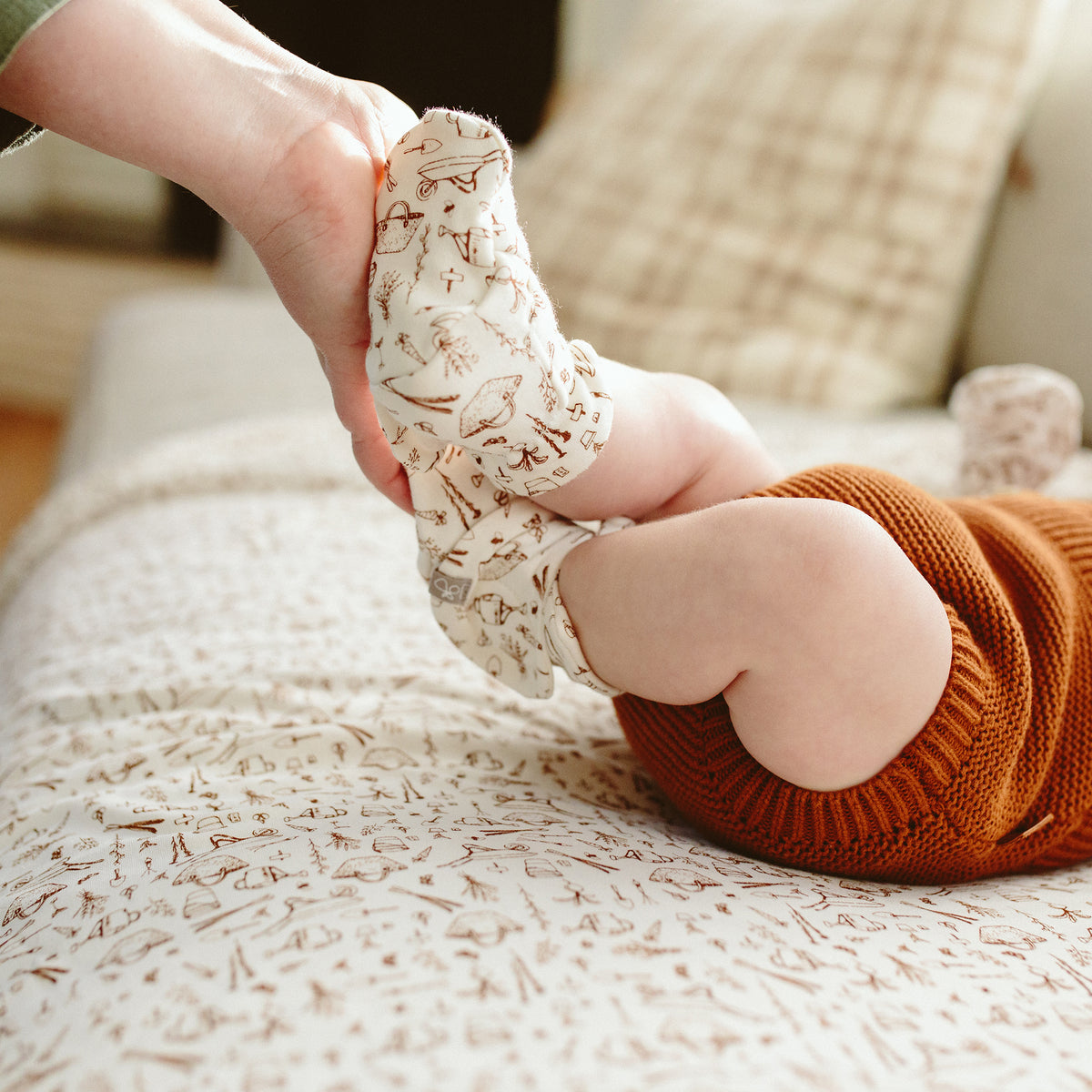 Goumiboots Bamboo & Organic Cotton Booties - Garden